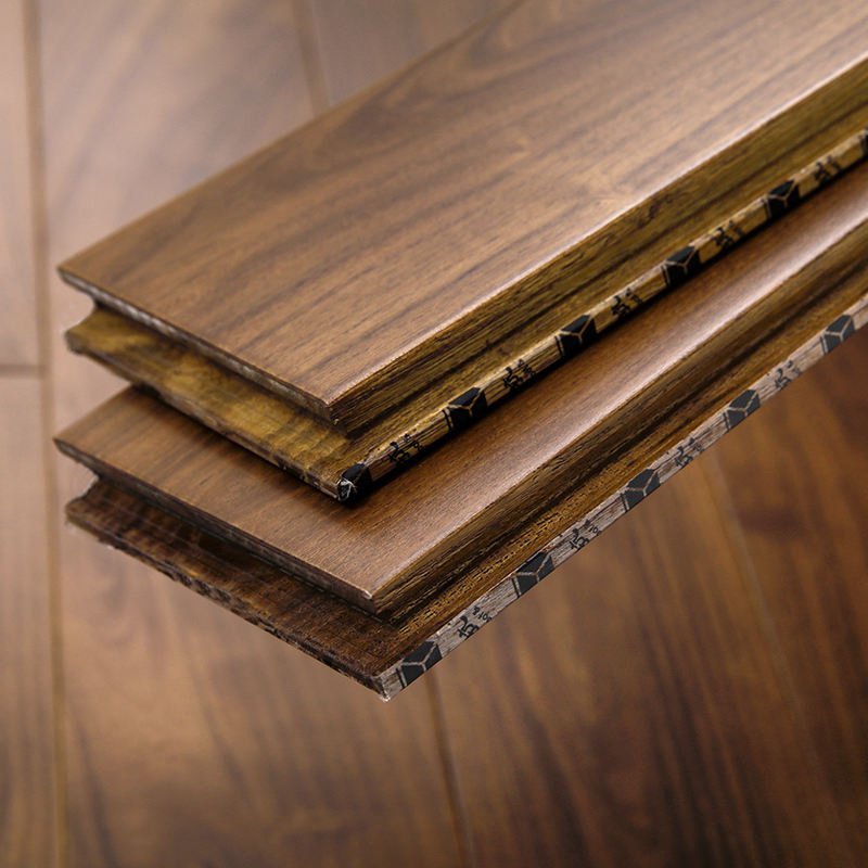 Premium Locust Wood Indoor Flooring in Elegant Walnut Finish
