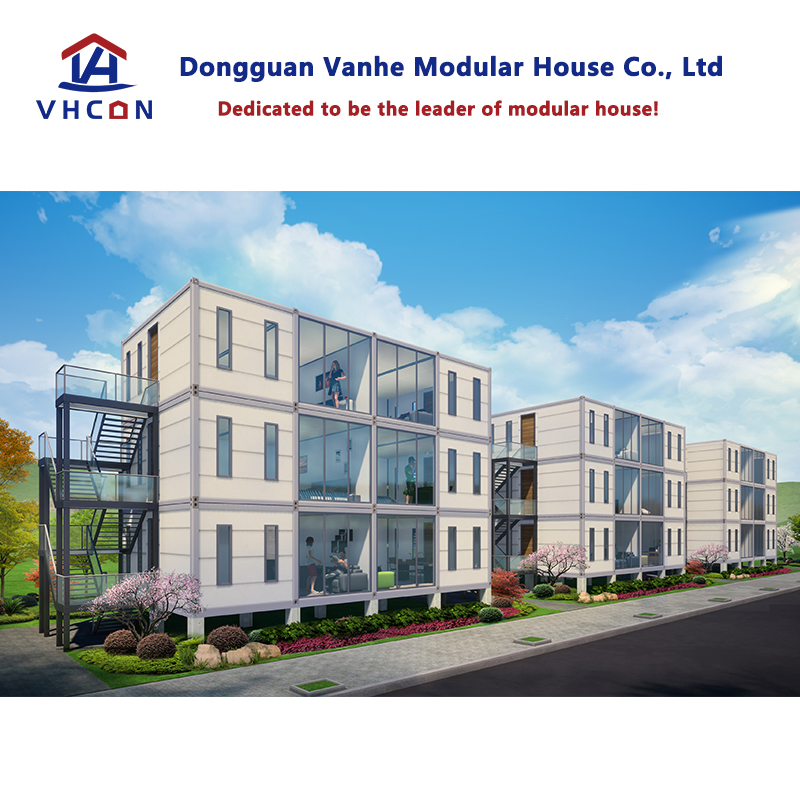 China Luxury Living Prefab Portable Caravan Wooden Mobile Module Camp Steel Flat Pack Building Modular Tiny Prefabricated Office Home Shipping Container House