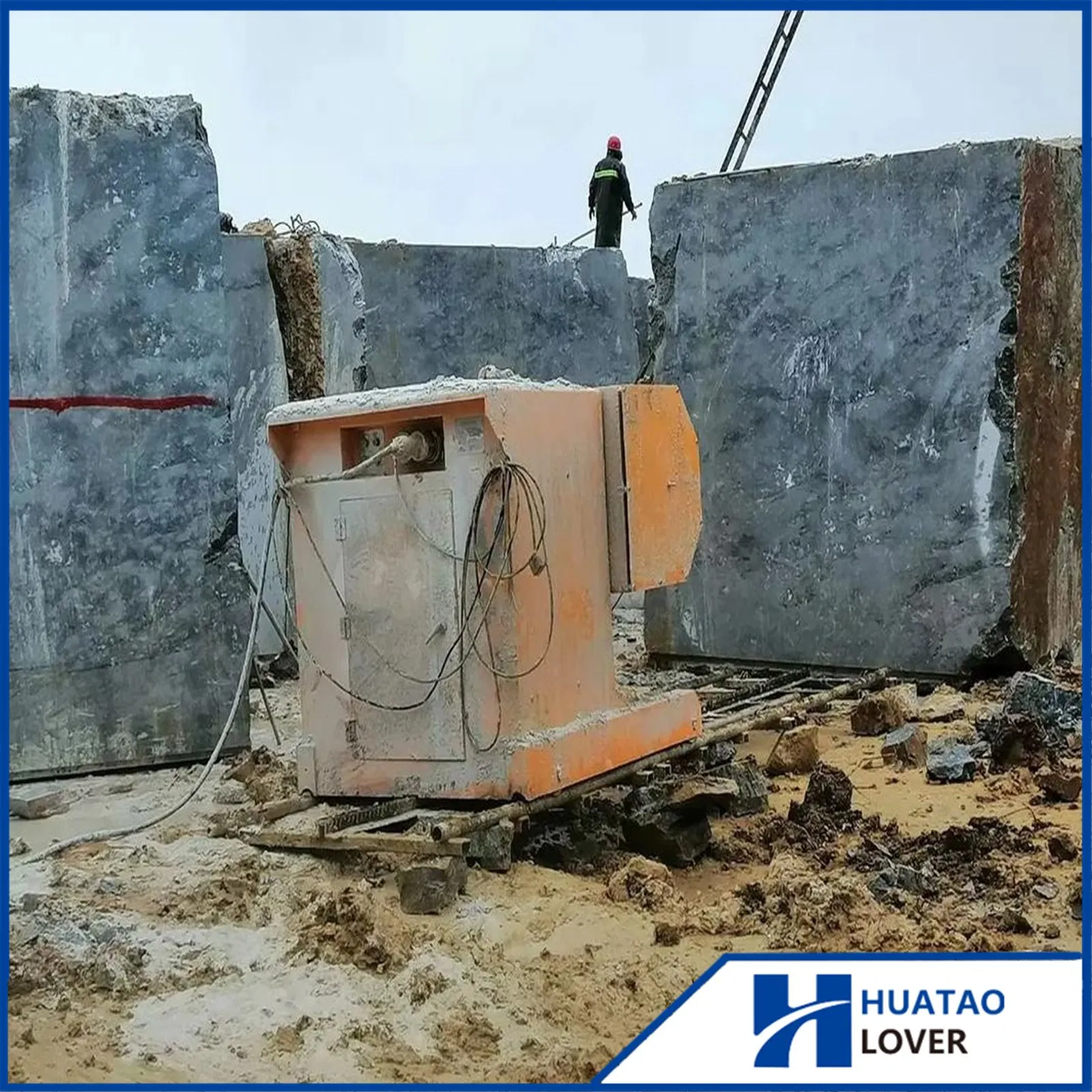 Алмазно-канатная пила для резки бетонных стен