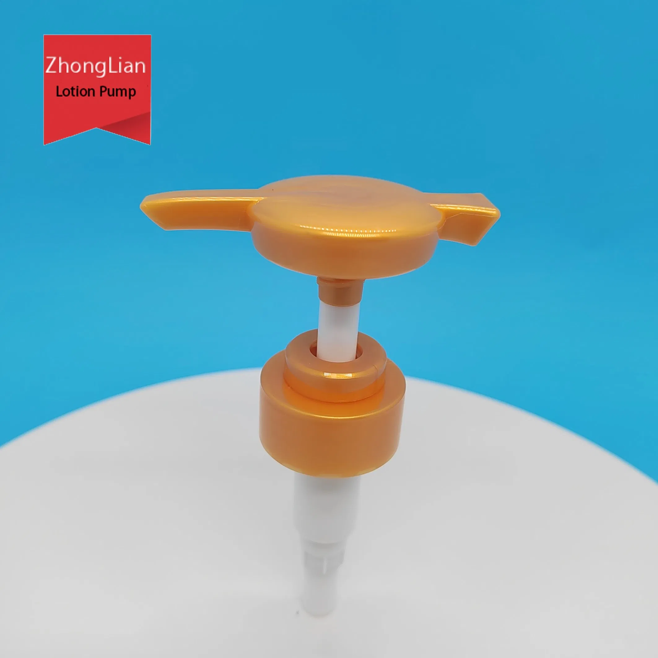 Custom Shining Gold 28/410 33/410 Output 4ml Plastic Lotion Pump for Shampoo Bottles