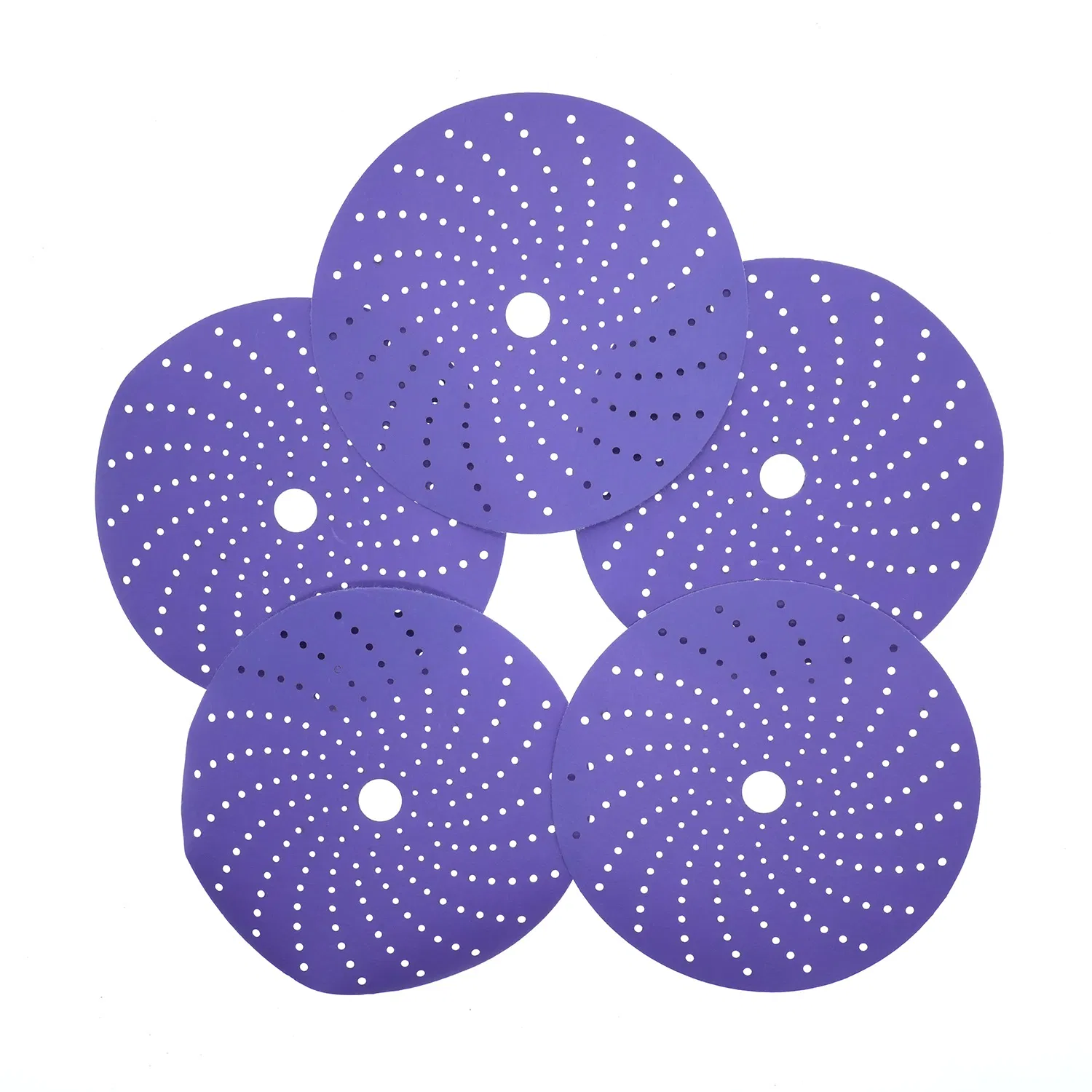 150mm Cyclone Hole Purple Ceramic Sanding Disc