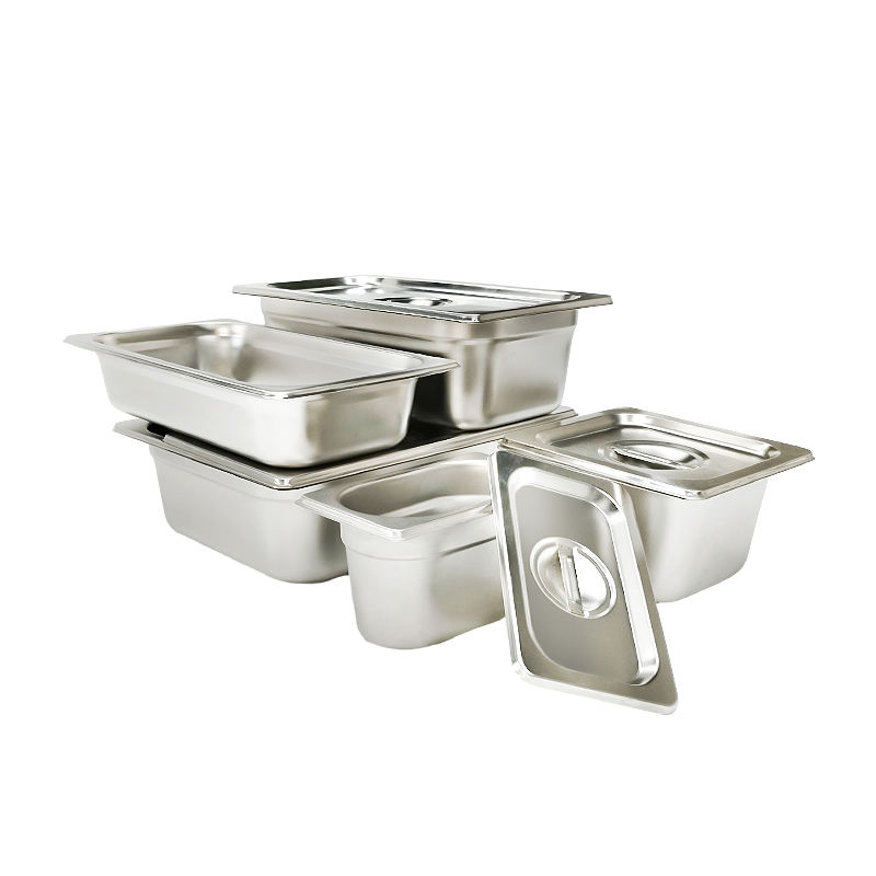 Custom 1/6 Size Hotel Restaurant Gastronorm Food Container Gn Pan Stainless Steel