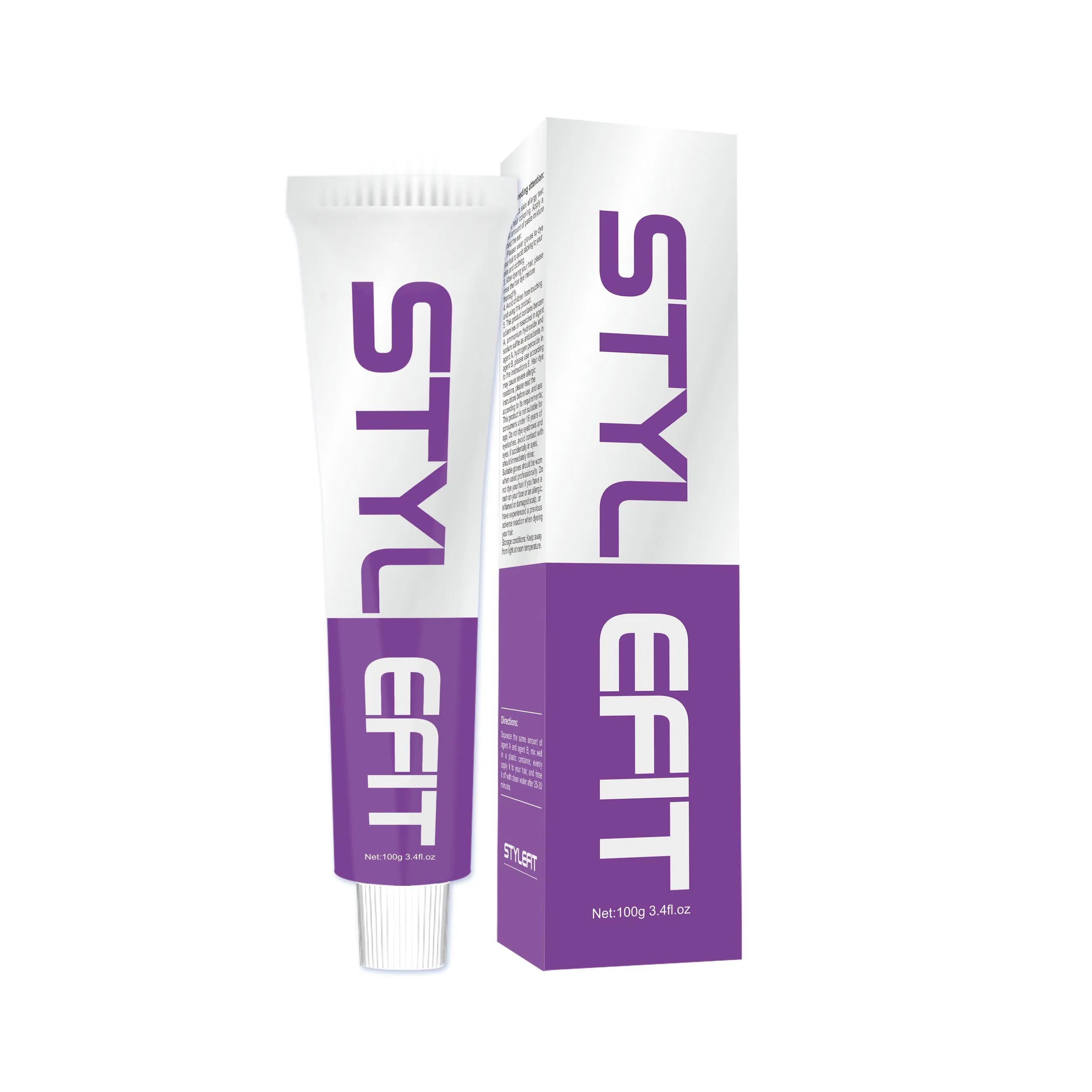 Ammonia-Free Natural Hair Color Cream for Professional Use