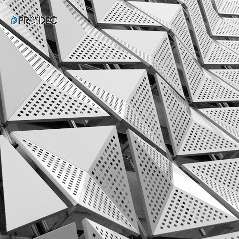 Curtain Wall Panel Perforated 3D Decorative Customized Facade Aluminum Cladding Panel