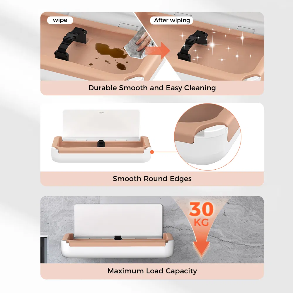 Commercial Wall Mounted Horizontal Fold-Down Diaper Change Table with Adjustable Safety Strap Baby Changing Station