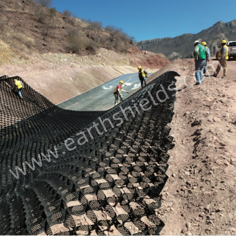 Textrued Surface Geocells HDPE for Slope Project