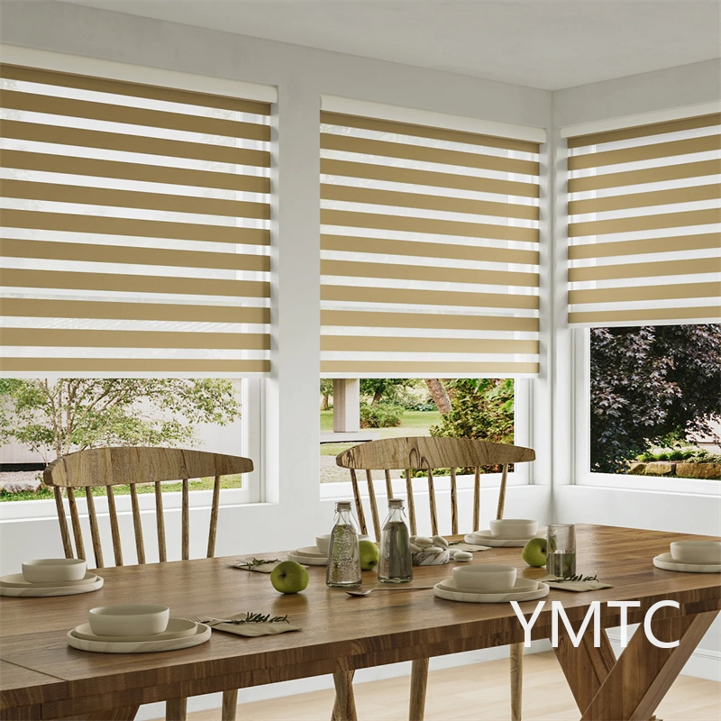 Window Shades Decoration Double Layer Dual Blackout Sunshade Day and Night Zebra Electric Blind for Office Hotel