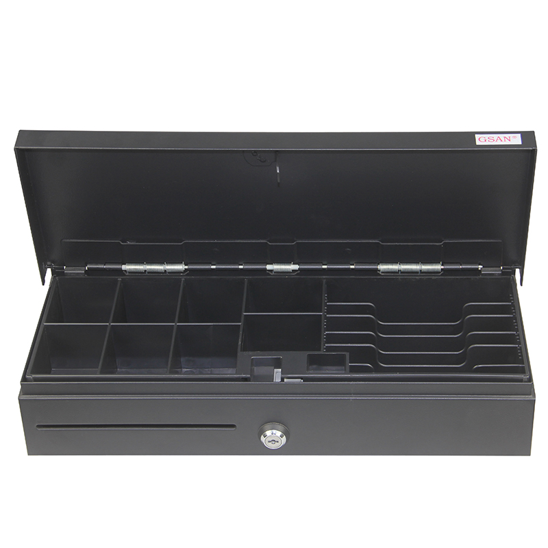 6 Bills 8 Coins Flip Top Cash Register Box 170mm Cash Drawer