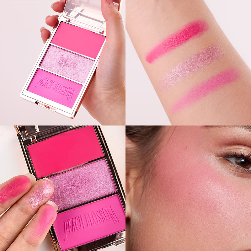 Ty Makeup Blushes Multi-Function Pigmented Blush Highlighter Contour Makeup Palette Private Label Vegan Blush Palette