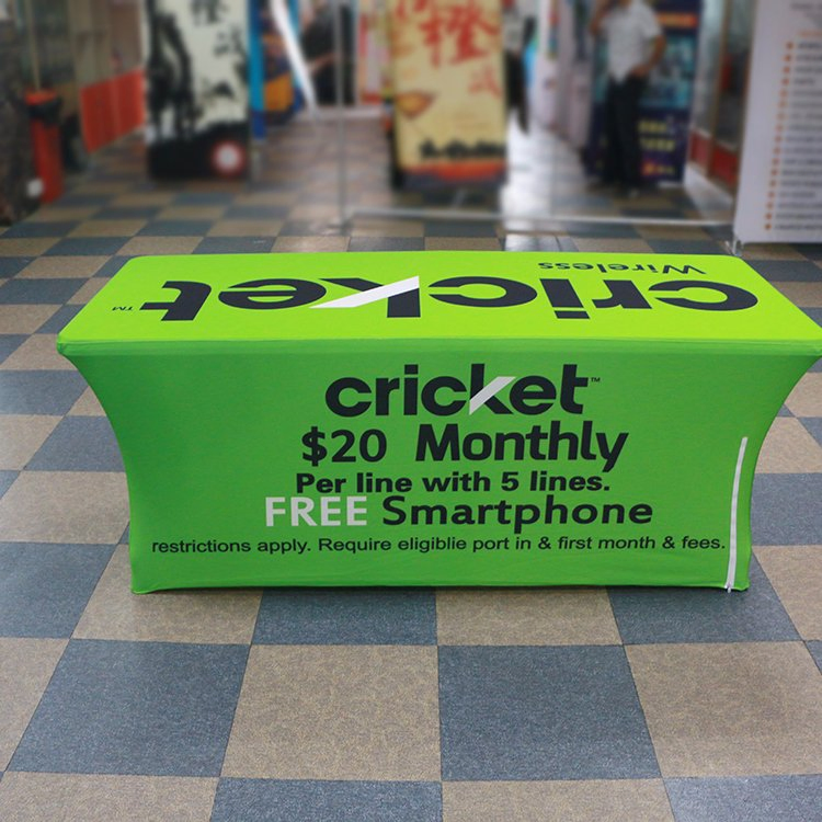 Custom Printed 6 Feet Trade Show Table Cloth Table Cover for Event