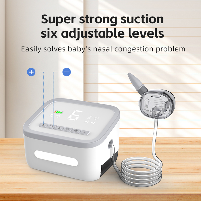 6 Adjustable Suction Level Quick Nose Cleaner Electric Split Nasal Aspirator