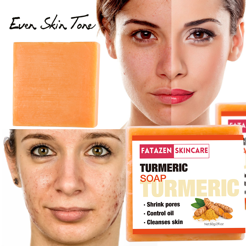 Private Label Skin Care Products Organic Natural Whitening Turmeric Soap OEM Anti Acne Handmade Bath Kojic Acid Bar Soap