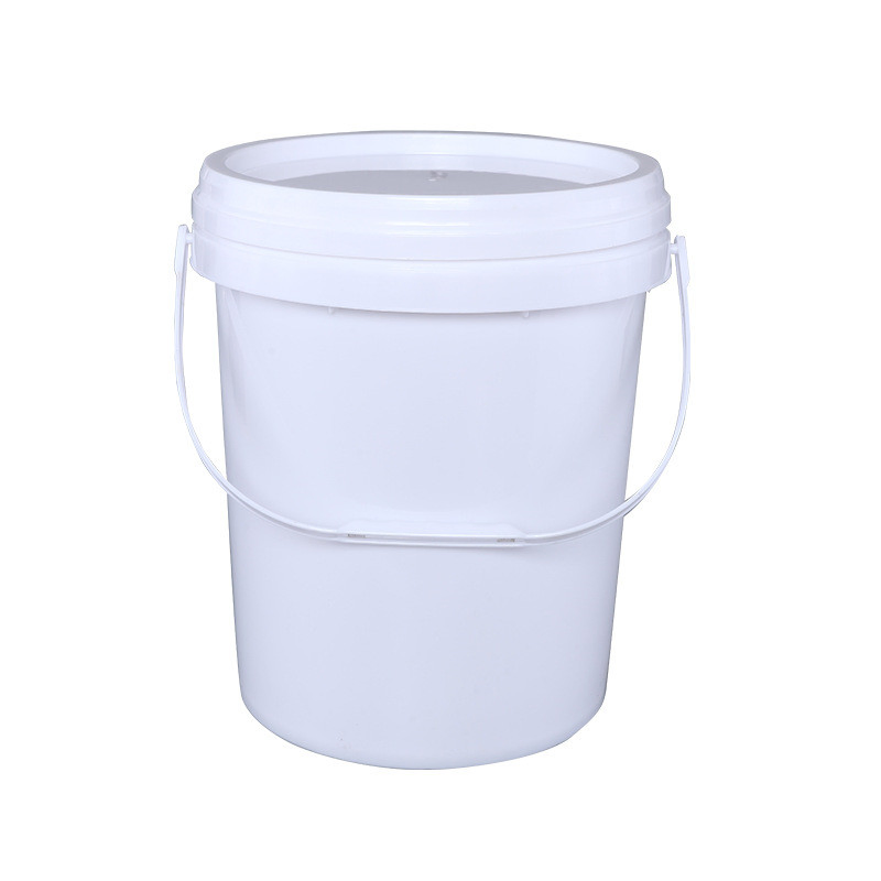20L White Printing Round Plastic Paint Bucket Food Storage Plastic Buckets Bins