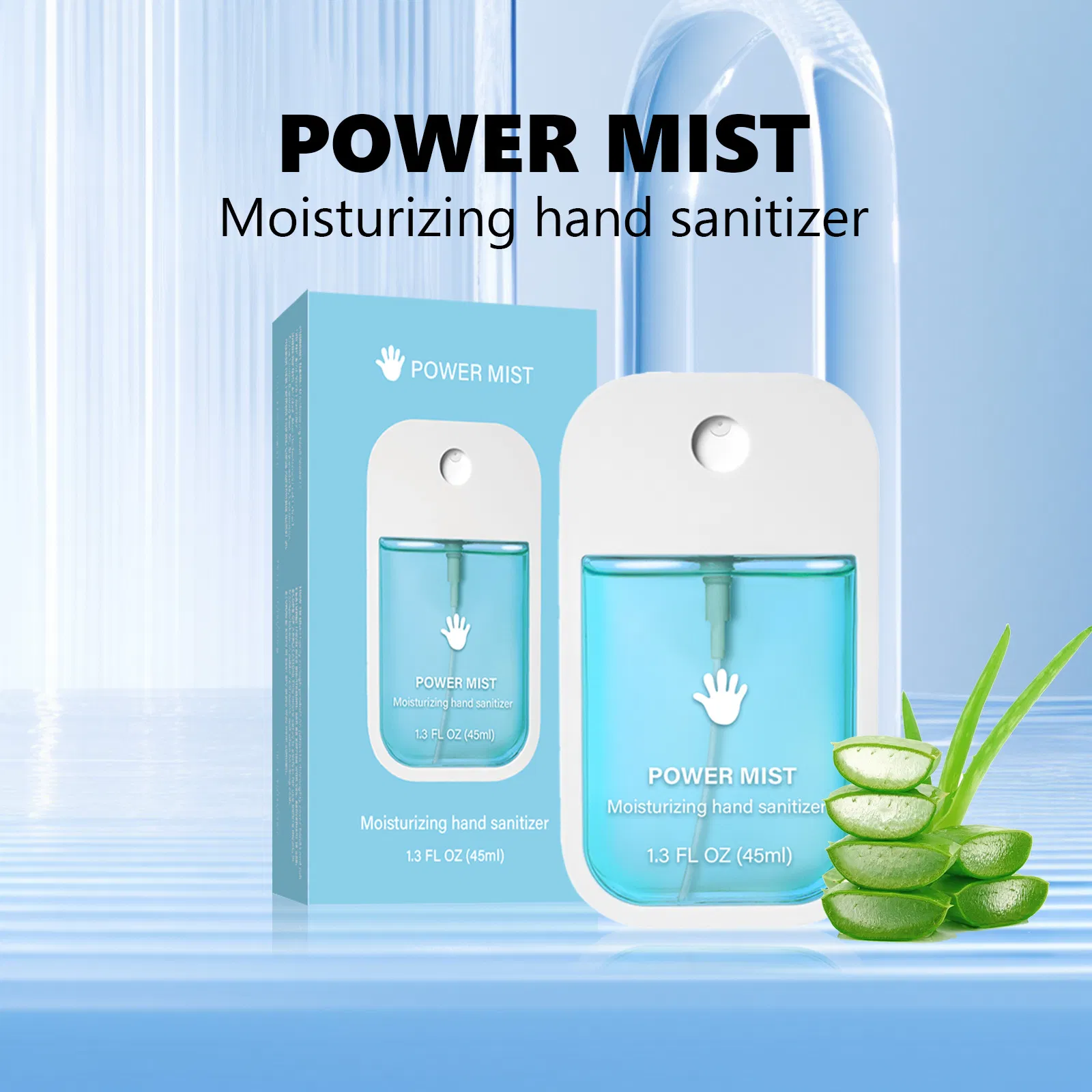 Portable Moisturzing Hand Sanitizer on The Go Hand Cleaning Spray Power Mist