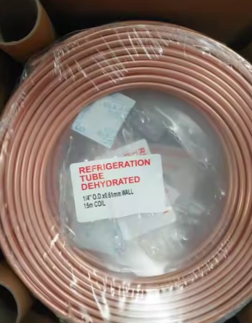 Surface Mirror-Polished Insulated Refrigeration Pancake 1/2 1/4 3/8 5/16 AC Copper Pipe/Tube Coil for Air Conditioners 6/8/15/22mm 15m