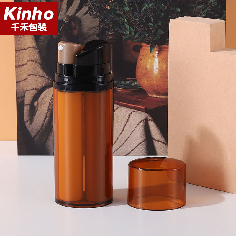 as Two Tube Twin Pump 10ml 20ml 30ml Airless Pump Bottle of Dual Chamber