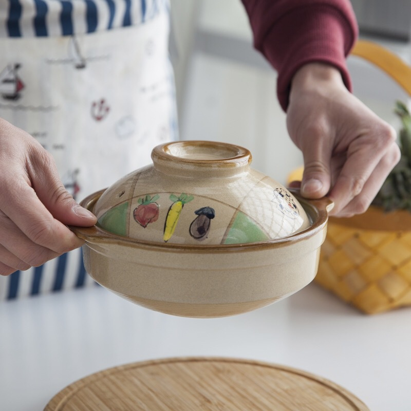 Stylish Multicolor Clay Pot Soup Tureen Packed in a Color Box