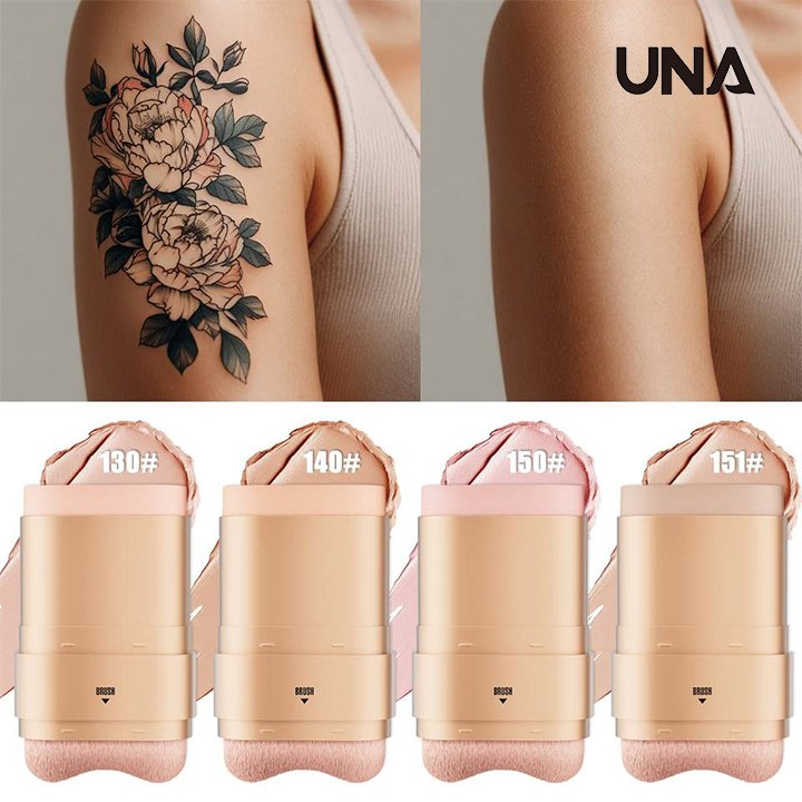 2-in-1 Custom Matte Foundation Concealer Mineral Full Coverage Stick with Oil-Control Brightening Effects Private Label Cream