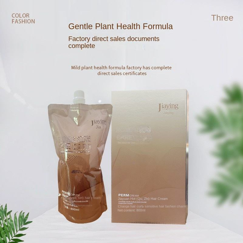 Jiaying Herbal Rose Infused Hair Straightening Cream for Smooth Locks