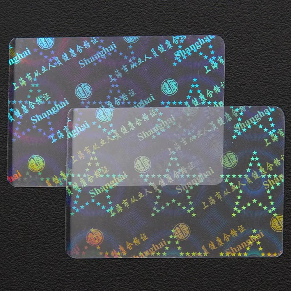 High-Quality Transparent Holographic Overlay Film for PVC Cards