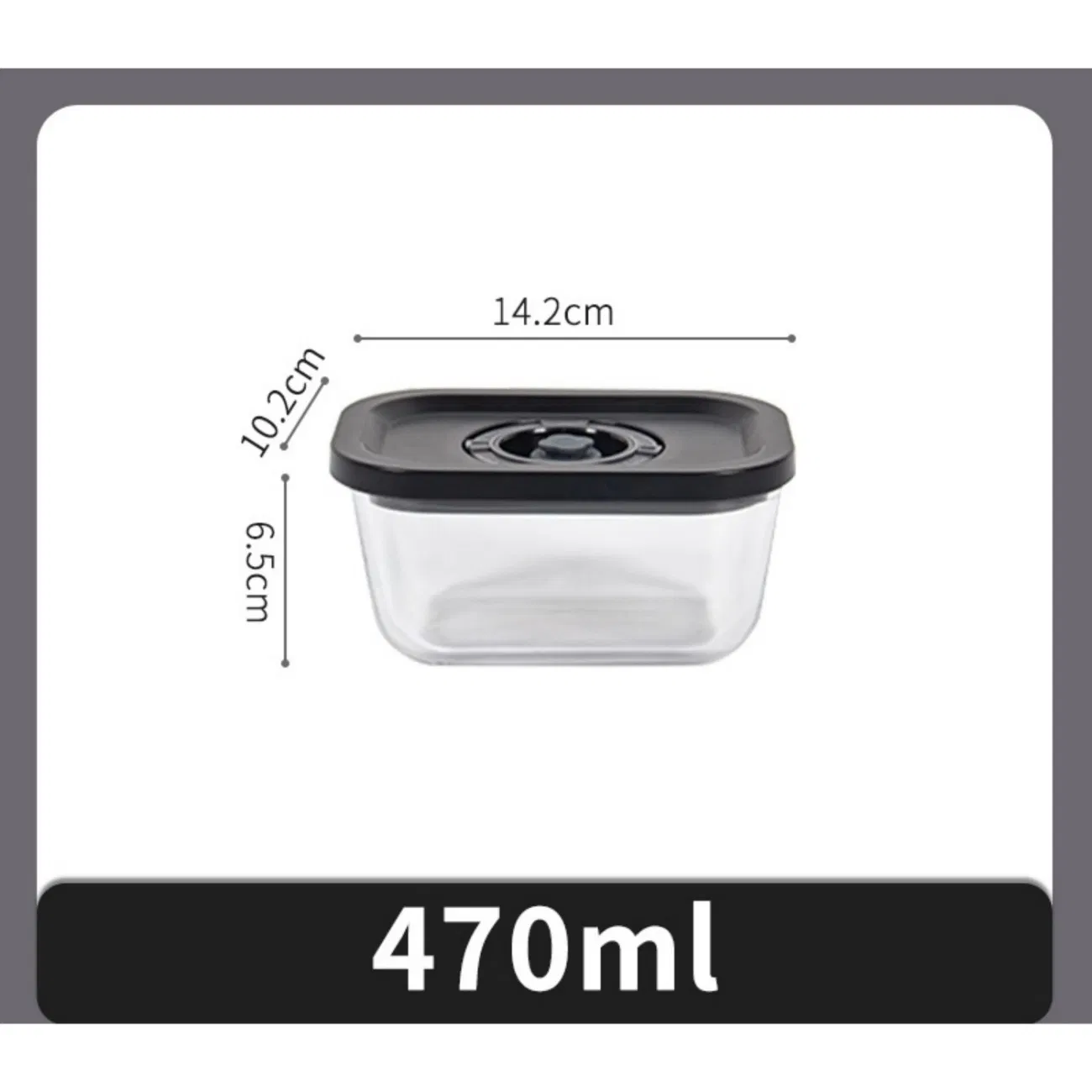 Silicone Sealing Ring Prevents Flavor Transfer Plastic Lid Lunch Glass Meal Prep Box