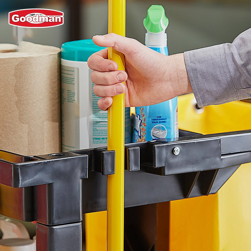 Plastic Cleaning Trolley Hospital Cleaning Trolley Housekeeping Cart