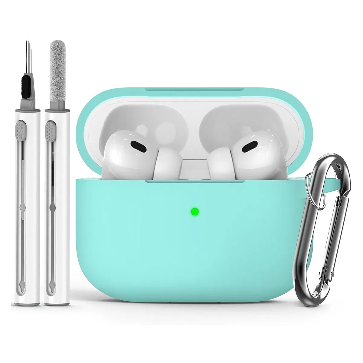 Чехол силиконовый с ручкой-чистилкой для AirPods PRO 2
