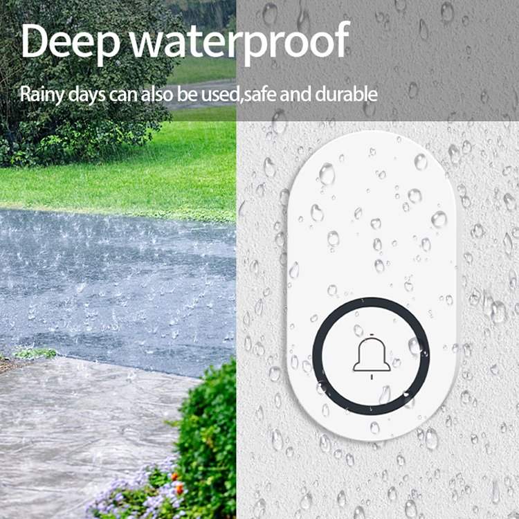 4 Adjustable Volume 32 Ringtone Kinetic Wireless Doorbell