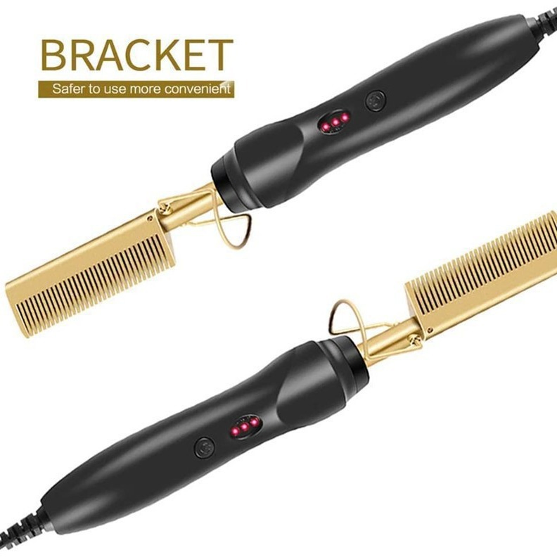 Bangs Wet and Dry Copper Comb Straight Hair Roll