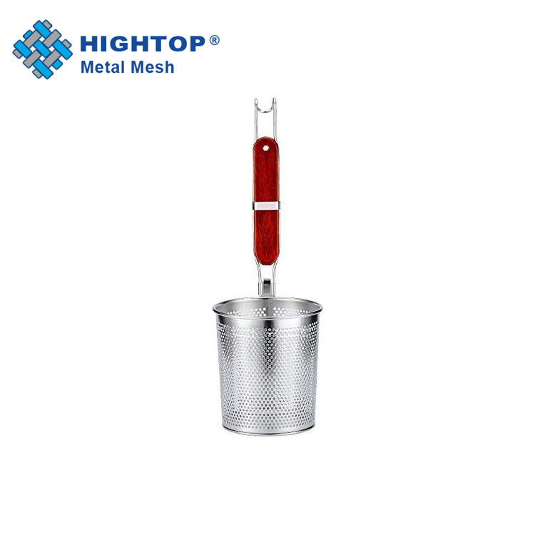 Cheap Price Deep Stainless Steel Pasta Cooker Basket / Noodle Pasta Strainer Wire Mesh