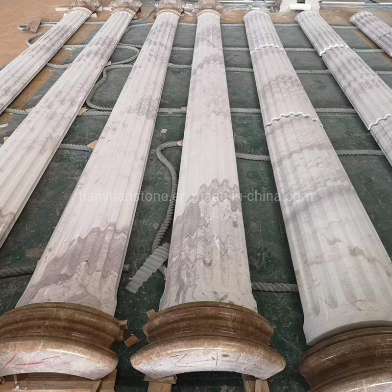 Customized Natural Marble/Granite Column/Roman Column/Stone Pillar/Stone Column for Garden Decoration