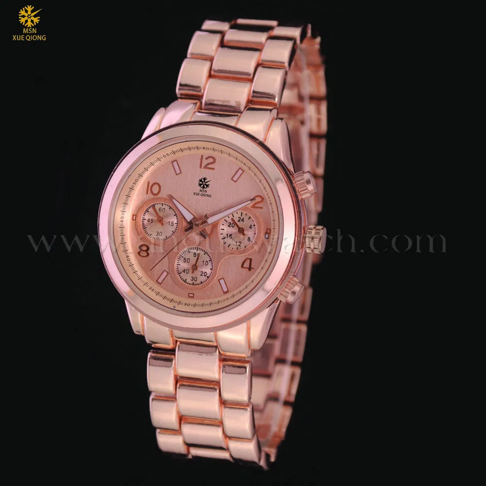 Custom Rose Gold Metal Mk Watch for Lady Women (MK-5139)