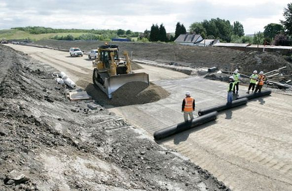 Warp Knitted Polyester Geogrid with CE for Construction