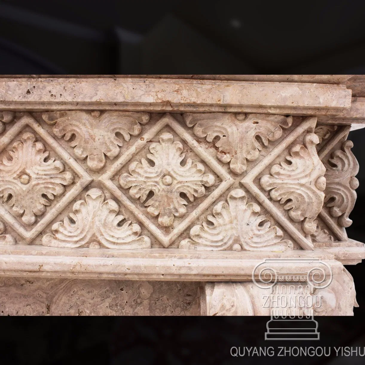 Gorgeous European Style Hand Carved Marble Fireplace Mantel
