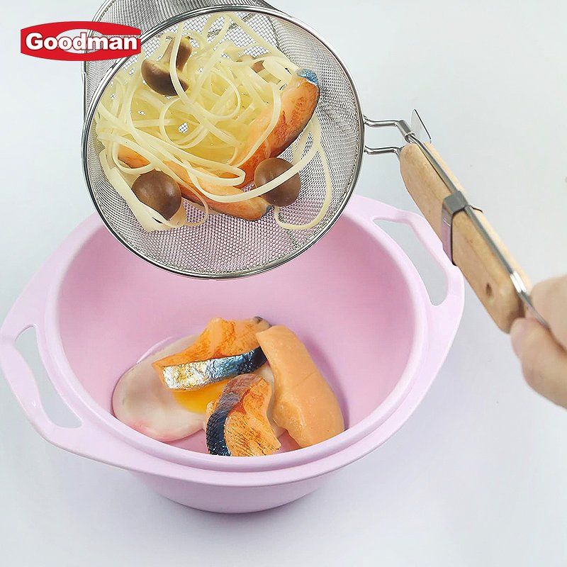 Kitchen Accessories Colanders & Strainers Wooden Handle for Food Dumpling Stainless Steel Fine Mesh Pasta Basket Strainer
