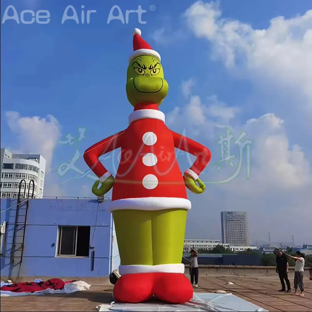 Giant Inflatable Christmas Outdoor Decoration Inflatable Grinch Festival Parade Party Supplies Balloon with Blower Event Advertise