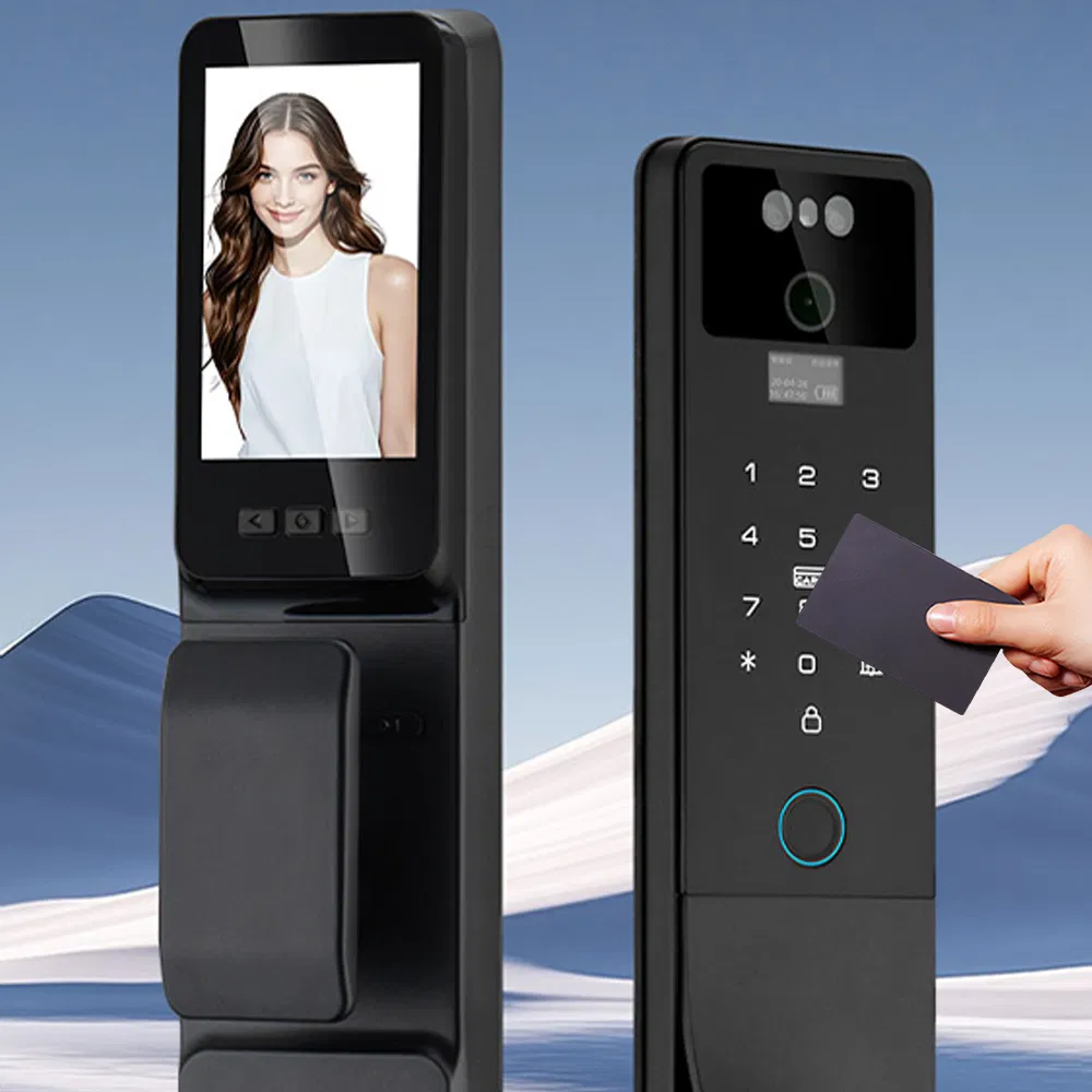 3D Face Recognition Smart Door Lock with Camera Tuya WiFi Biometric Door Smart Digital Lock