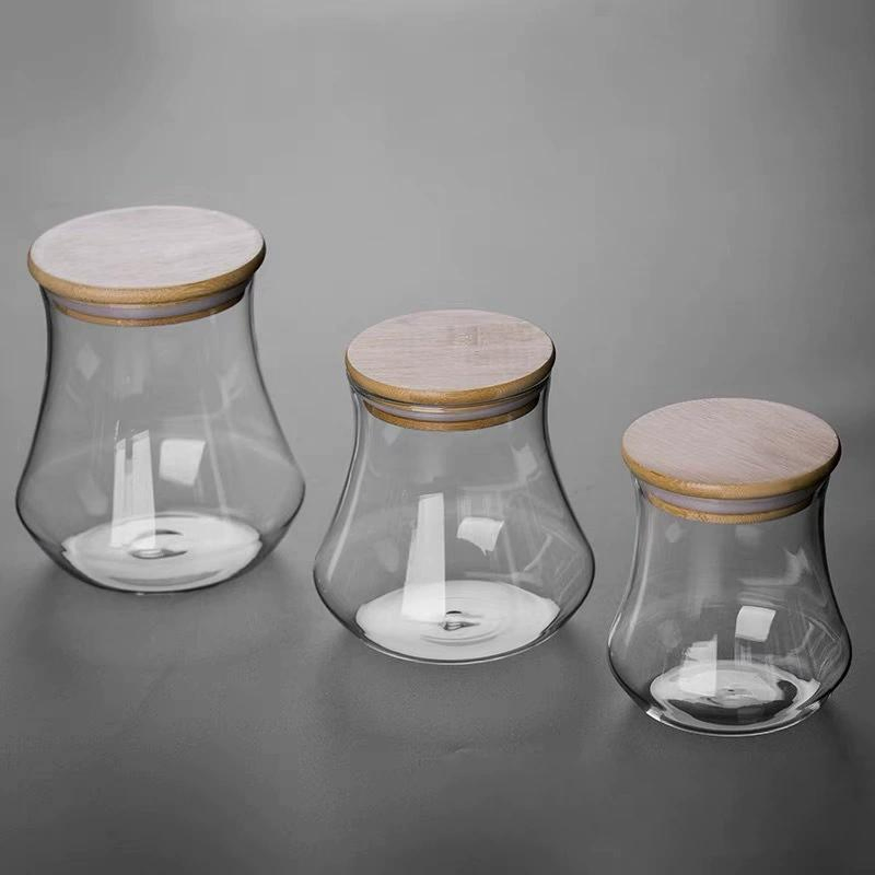 Wholesale Bamboo Lid Glass Jar with Silicone Sealed Perfect for Moisture or Air Tight Long Time Dry Grain Reservation