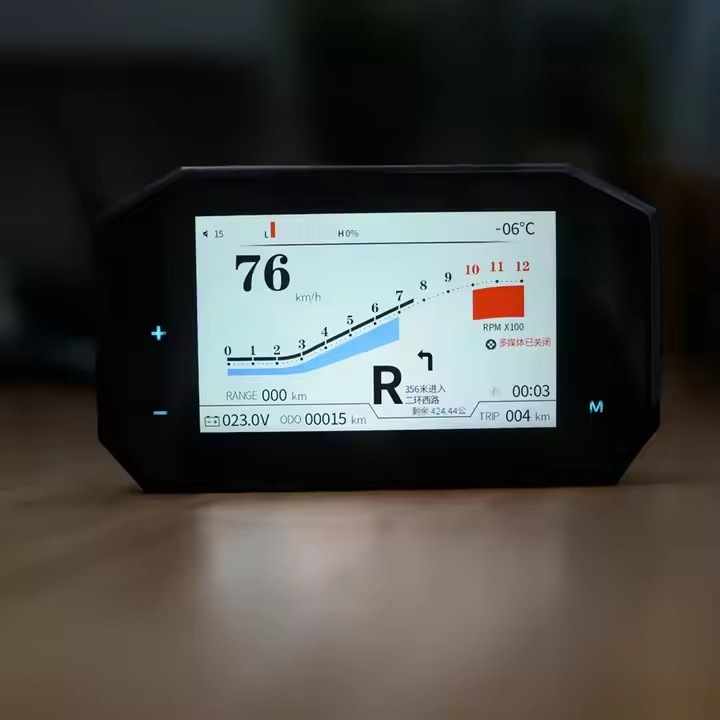 Сенсорный спидометр-навигатор для мотоцикла и электровелосипеда