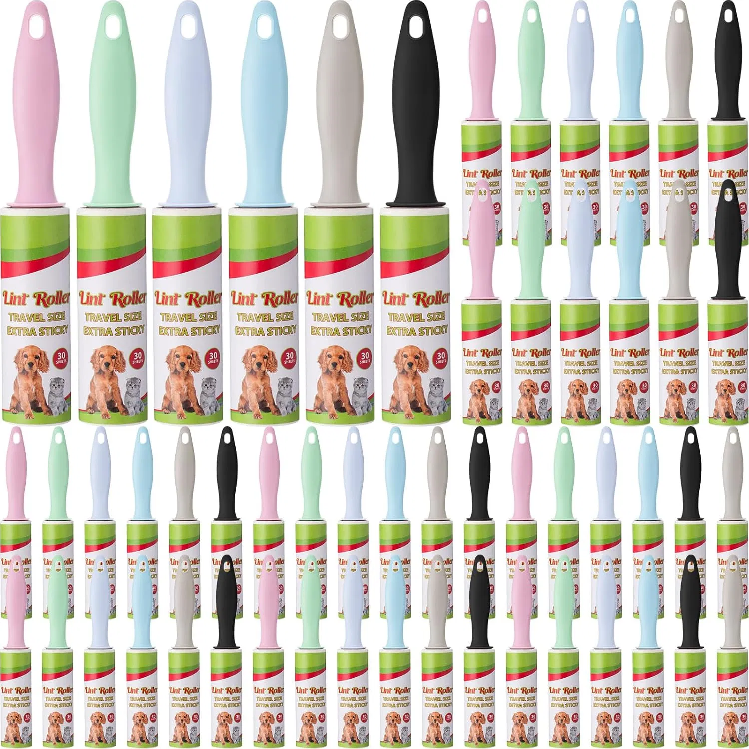 Manual Plastic Lint Rollers for Effective Pet Hair Removal Sticky Furniture Clothes Carpet Hair Remover for Animal Hair Removal