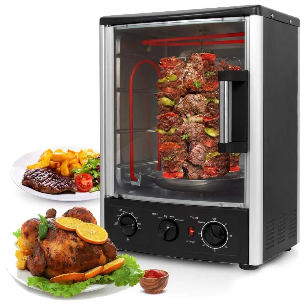 Vertical Countertop Bake Turkey Thanksgiving Broil Upgraded Multi-Function Rotisserie Oven