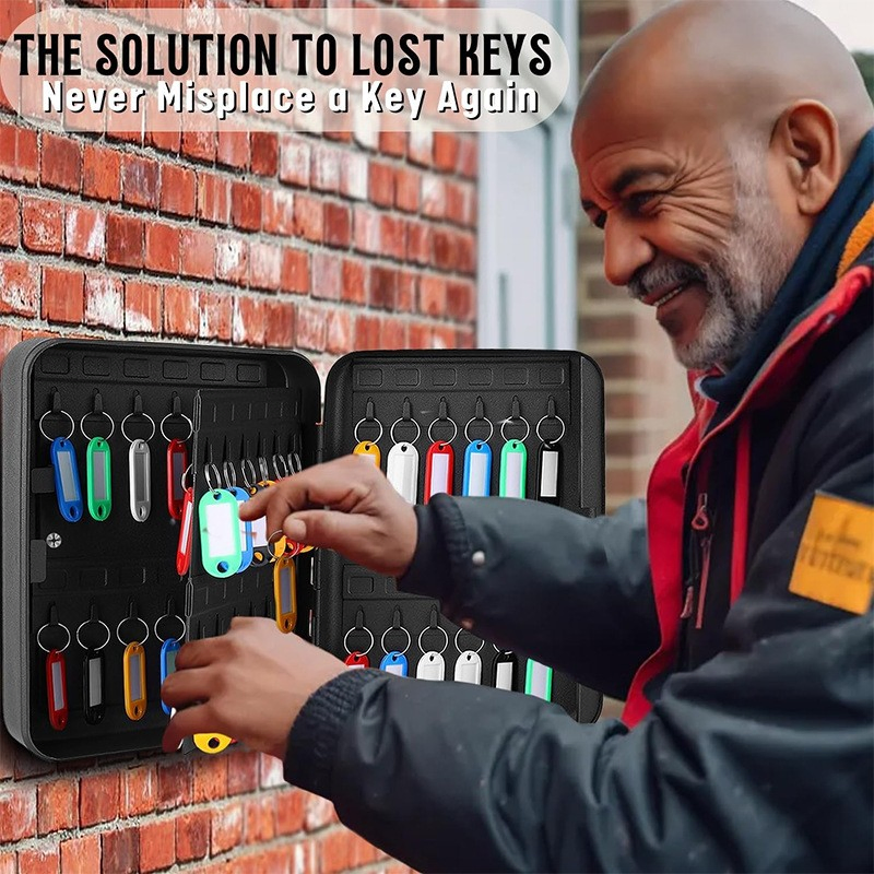 Factory Manufacturer Metal Wall Mounted Key Lock Box Storage Cabinet 48 Keys
