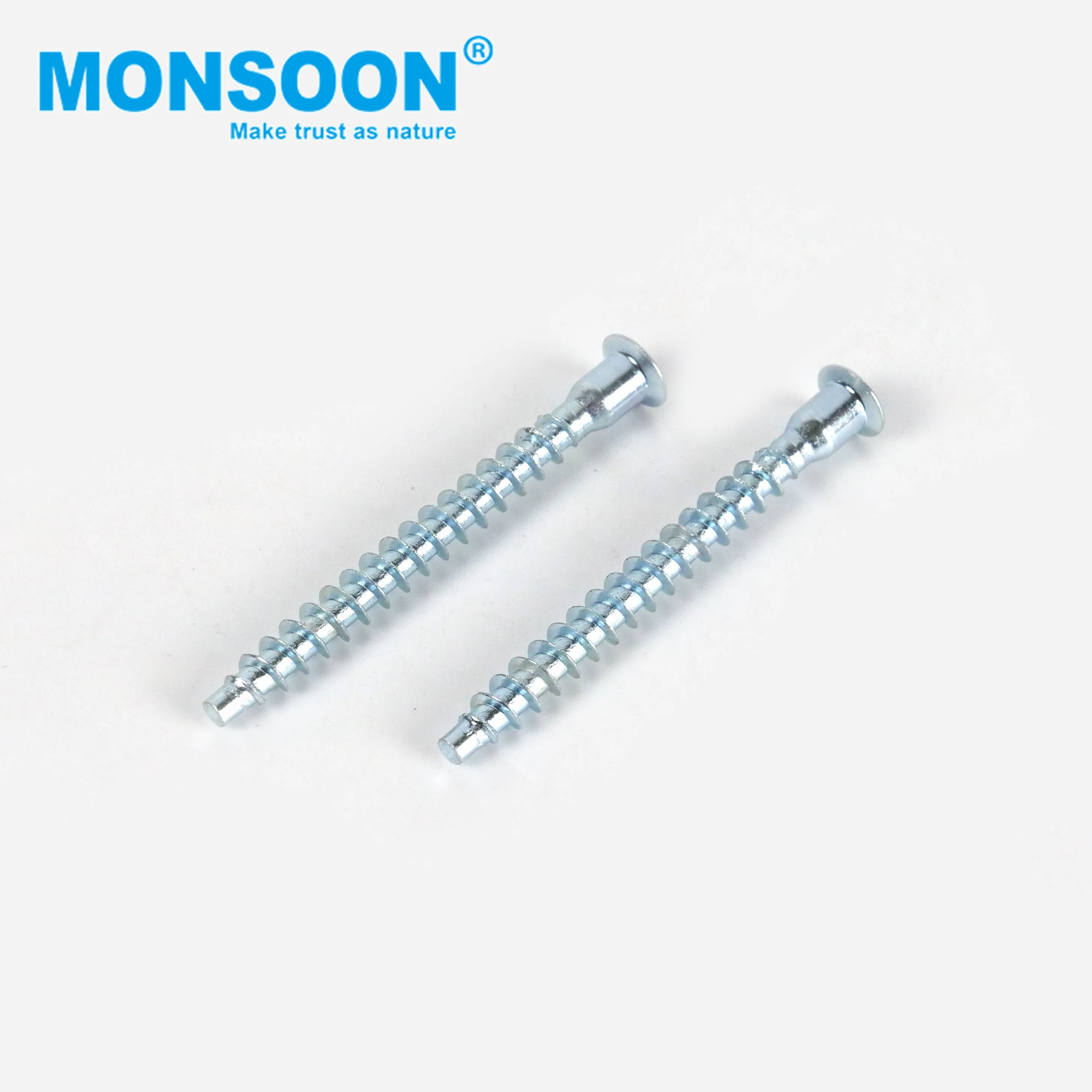 Furniture Kitchen Different Size Cabinet Door Flat Head Fastener Zinc Plated Hex Socket Nickel Plated Wood Confirmat Screw