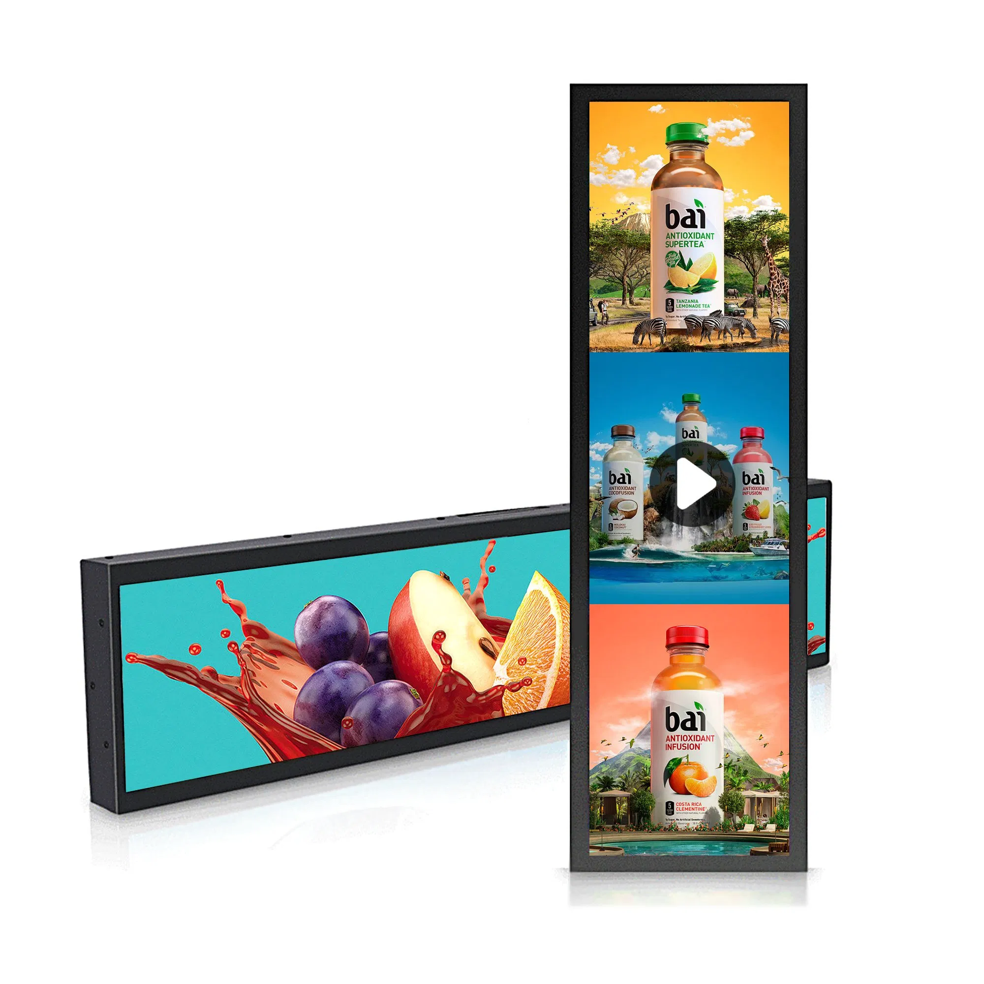 Customize 24.5inch Bar Type WiFi Android LCD Digital Signage with Bluetooth Option for Retail Application