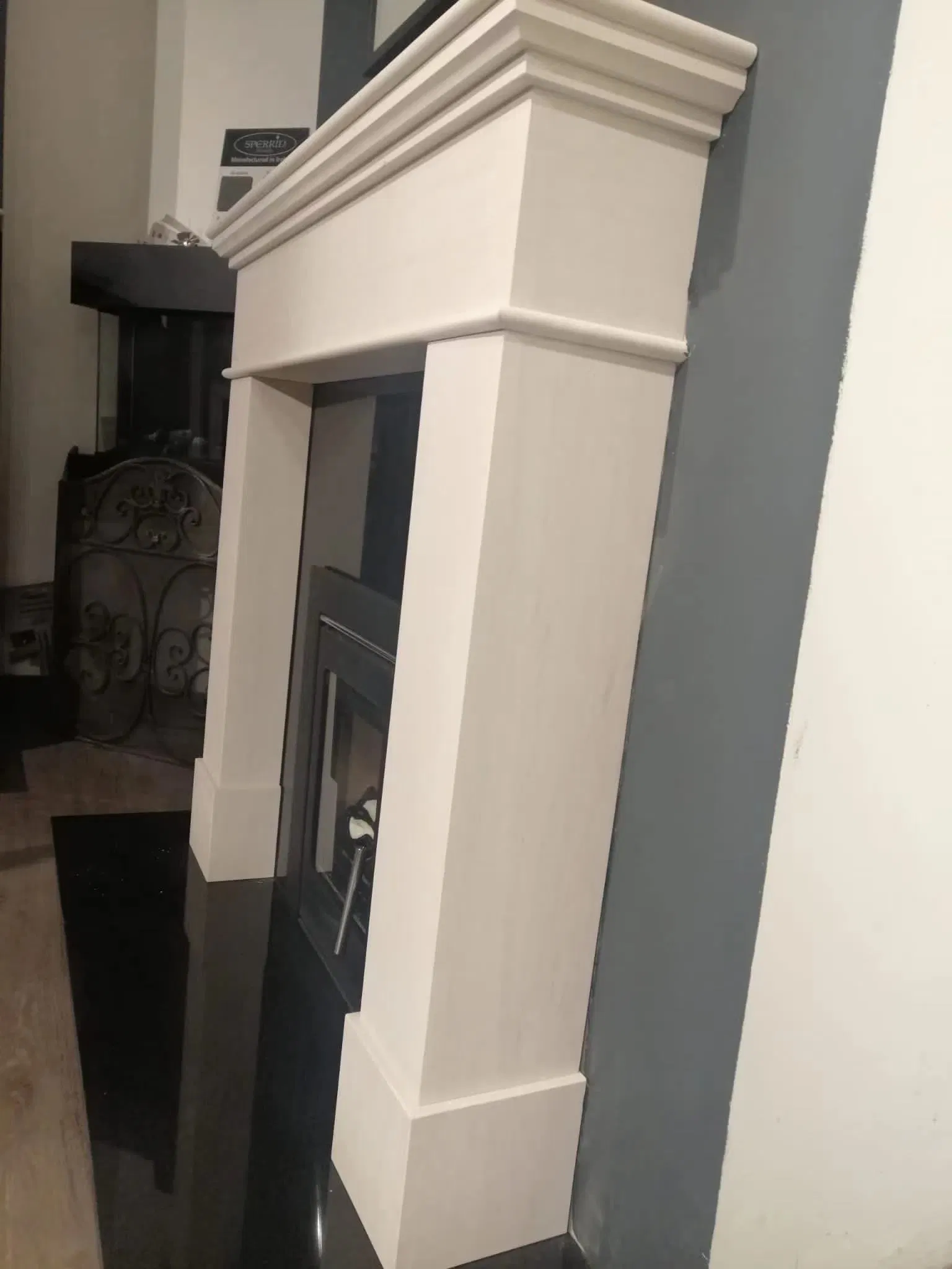 Custom Design Factory Direct Supply Crema Bello White Limestone Fireplace High End Stone Fireplace Surround