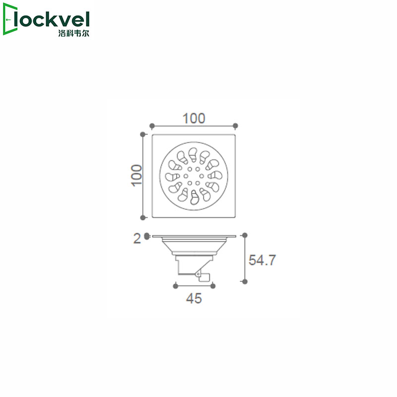 European Stainless Steel Bathroom Anti-Odor Square Floor Drain