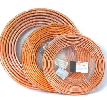 Custom Size 1/4" 3/8" 1/2" 3/4" Rolling Pancake Copper Tube Copper Pipe for Air Conditioner