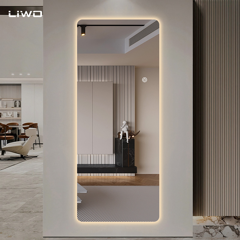 High Quality Furniture Wall-Hanging Oval Shaped Full-Length Clothing Mirror with Durable High-End Glass Fashion Home Decoration