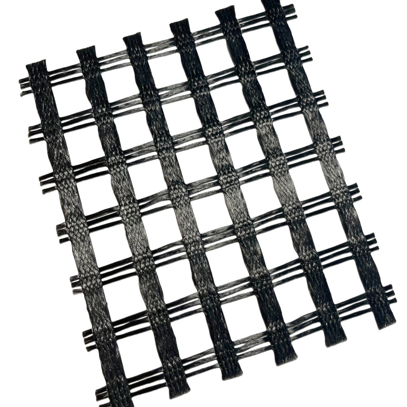 High Quality CE Certified High-Tensile PVC Coated Polyester Geogrid for Road Construction