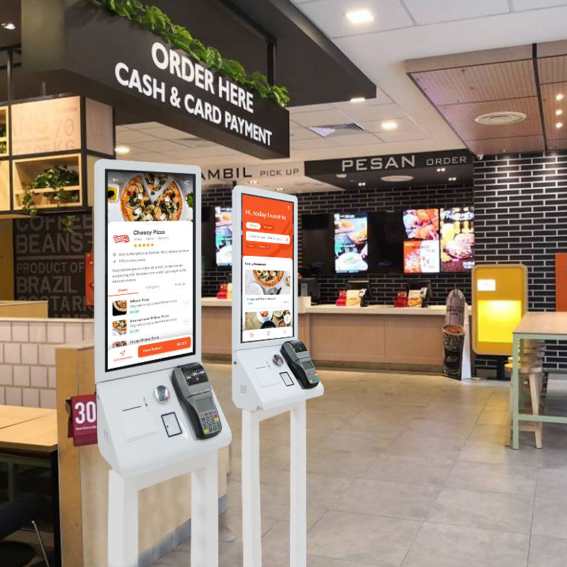 New Trend Smart Retail Terminal Self Payment Touch Kiosk 24inch Screen POS Printer and Qr Scanner
